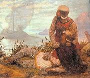 John Garrick The Death of King Arthur oil painting artist